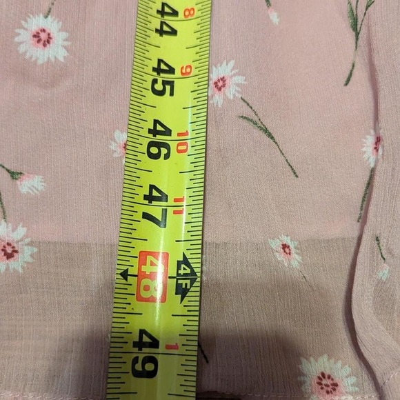 Pink floral maxi dress with adjustable straps size small - Picture 6 of 7